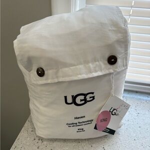 UGG Haven King Sheet Set in white- with cooling technology